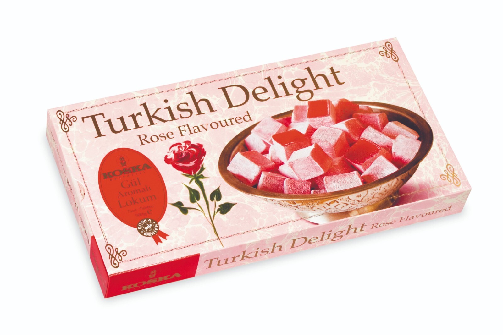 500g Rose / Mixed Flavour Turkish Delight Large Gift Box Xmas Present Stocking