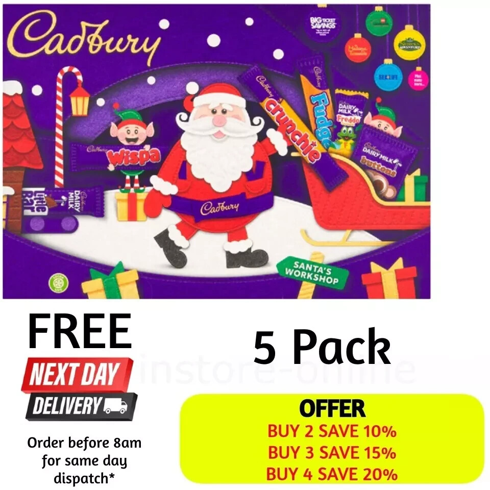 Cadbury Santa Selection Box 125g Chocolate Festive Treat Christmas Gift 5 Pack