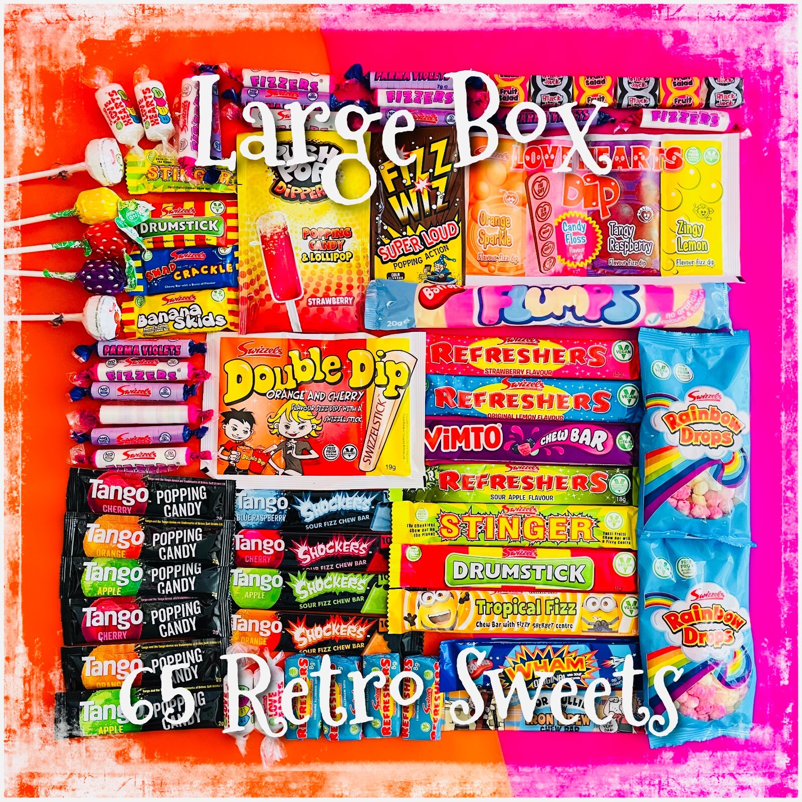 Large Retro sweets hamper Gift Box Birthday Christmas Present personalise