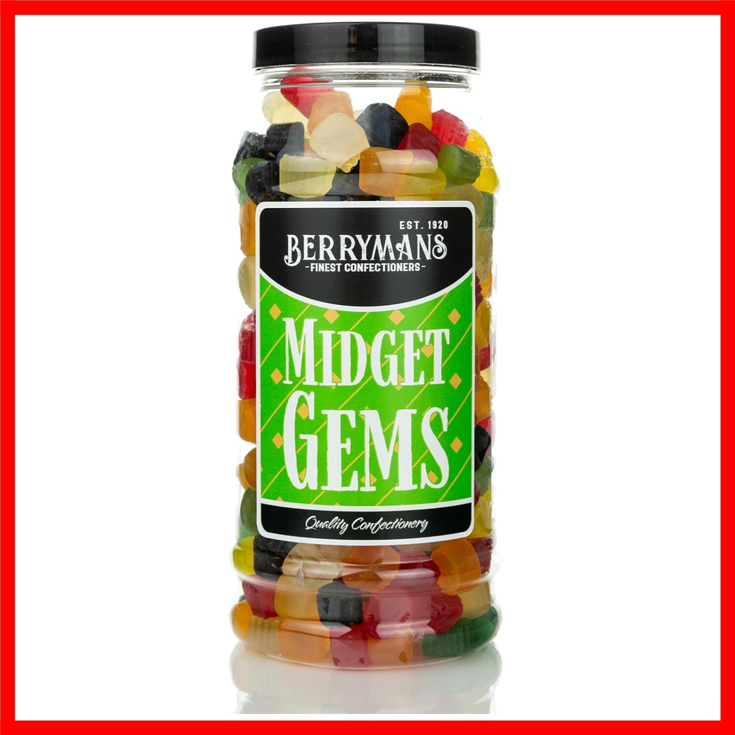 Classic Midget Gems Retro Gummy Sweets Jar - Perfect Gift for Any Occasion