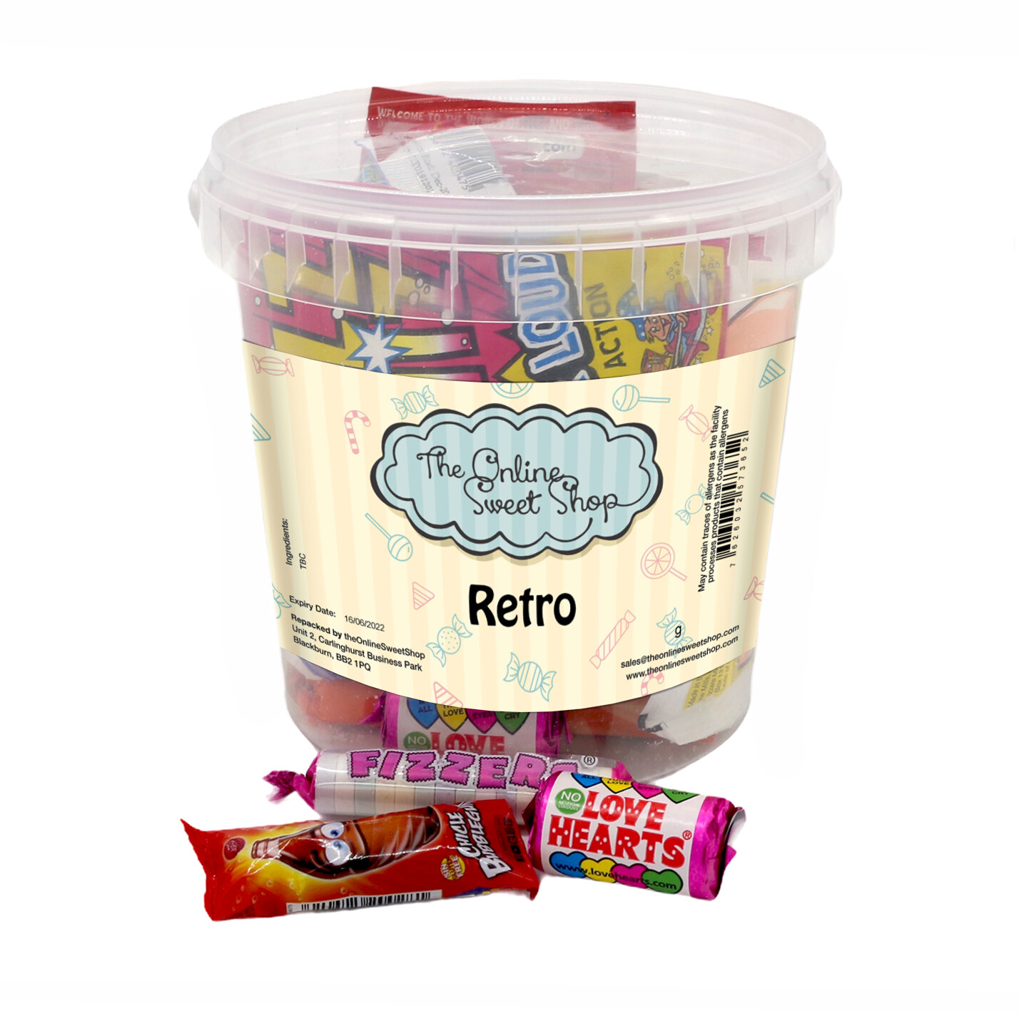 Retro Mix Sweets Bucket Pick and Mix Candy Retro Party Treats