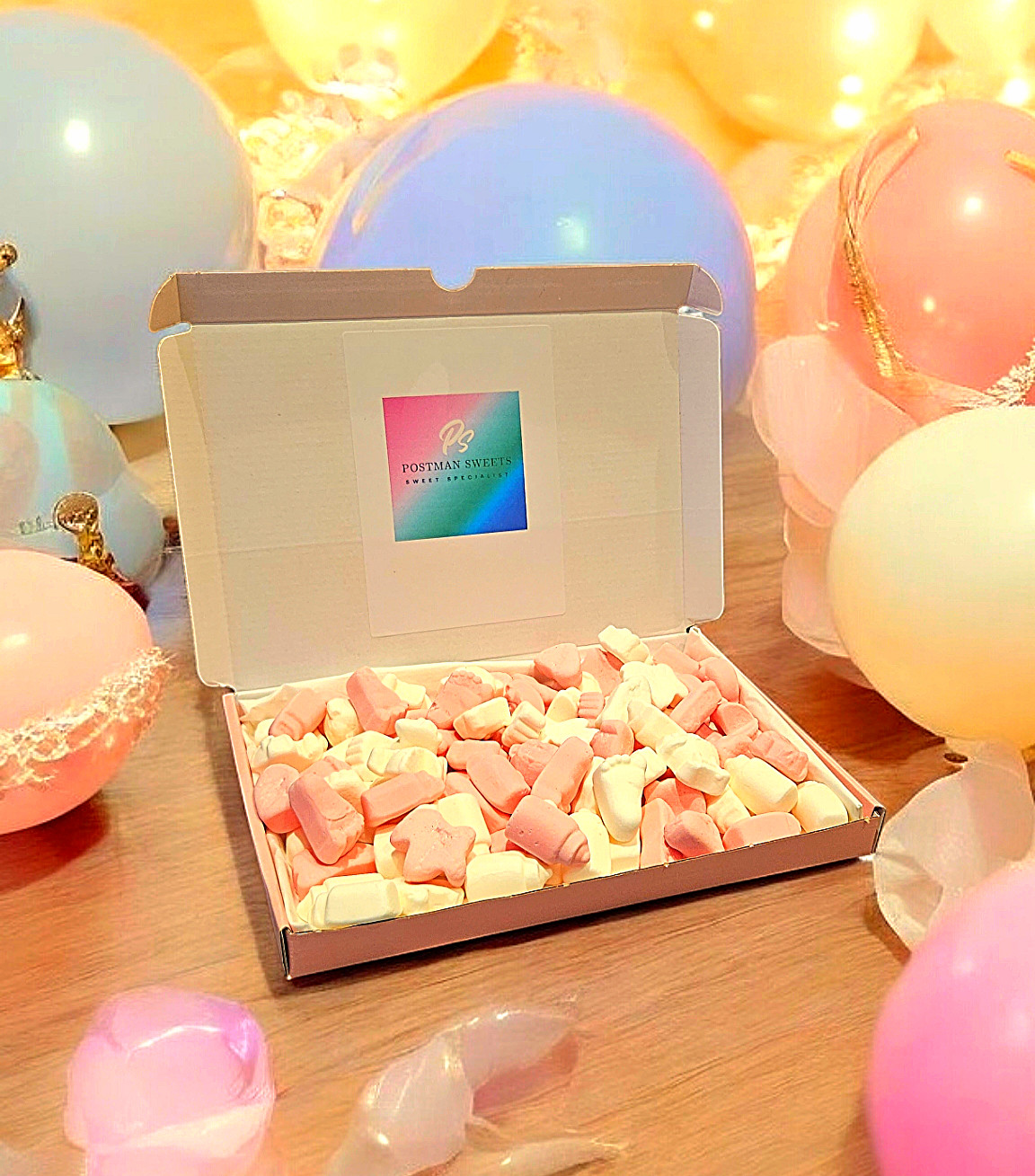 500g Retro Sweets Gift Box Hamper Pick N Mix Candy Happy Birthday Personalised