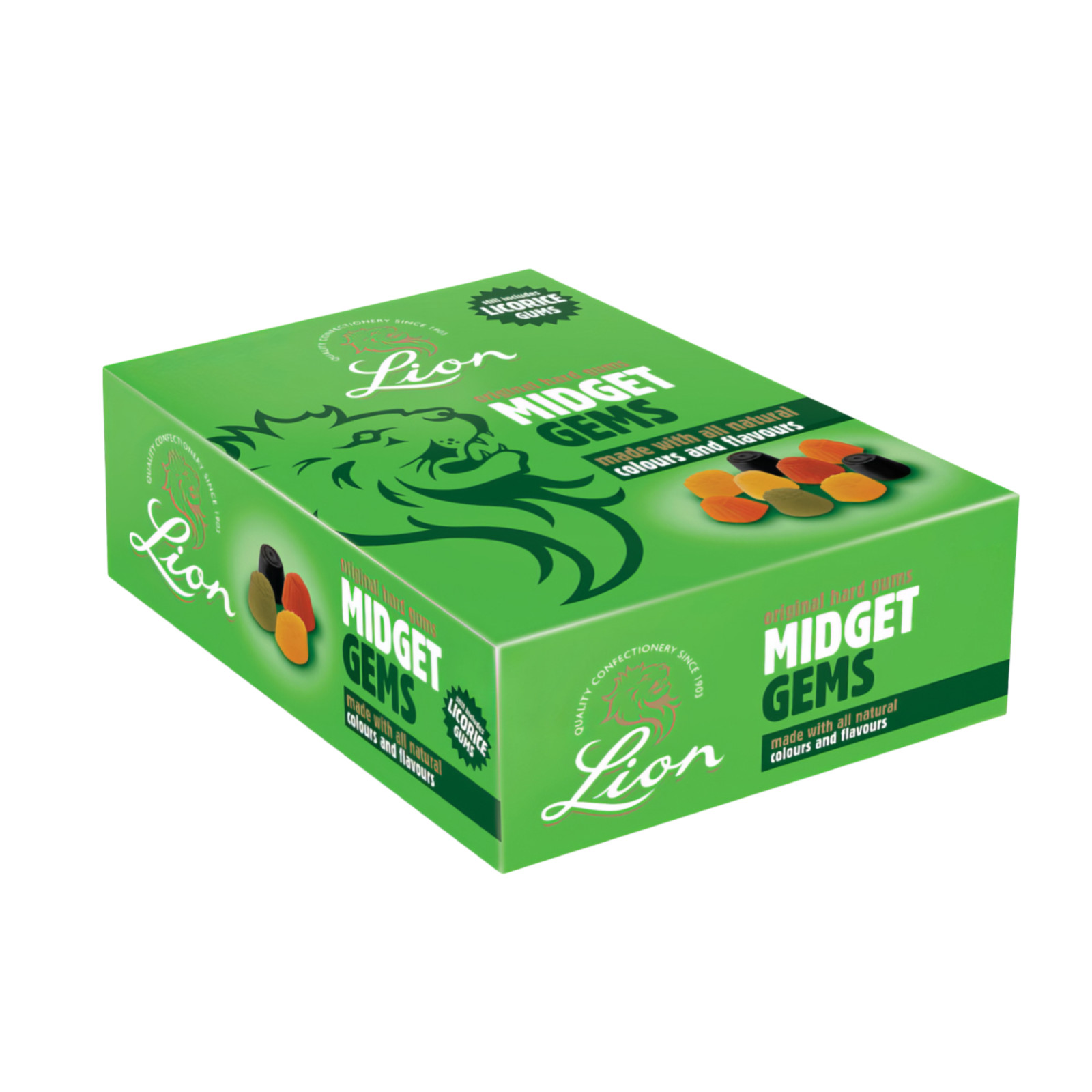 Lion Midget Gems Full 2kg Original Traditional Retro Sweets Wholesale Gift Box