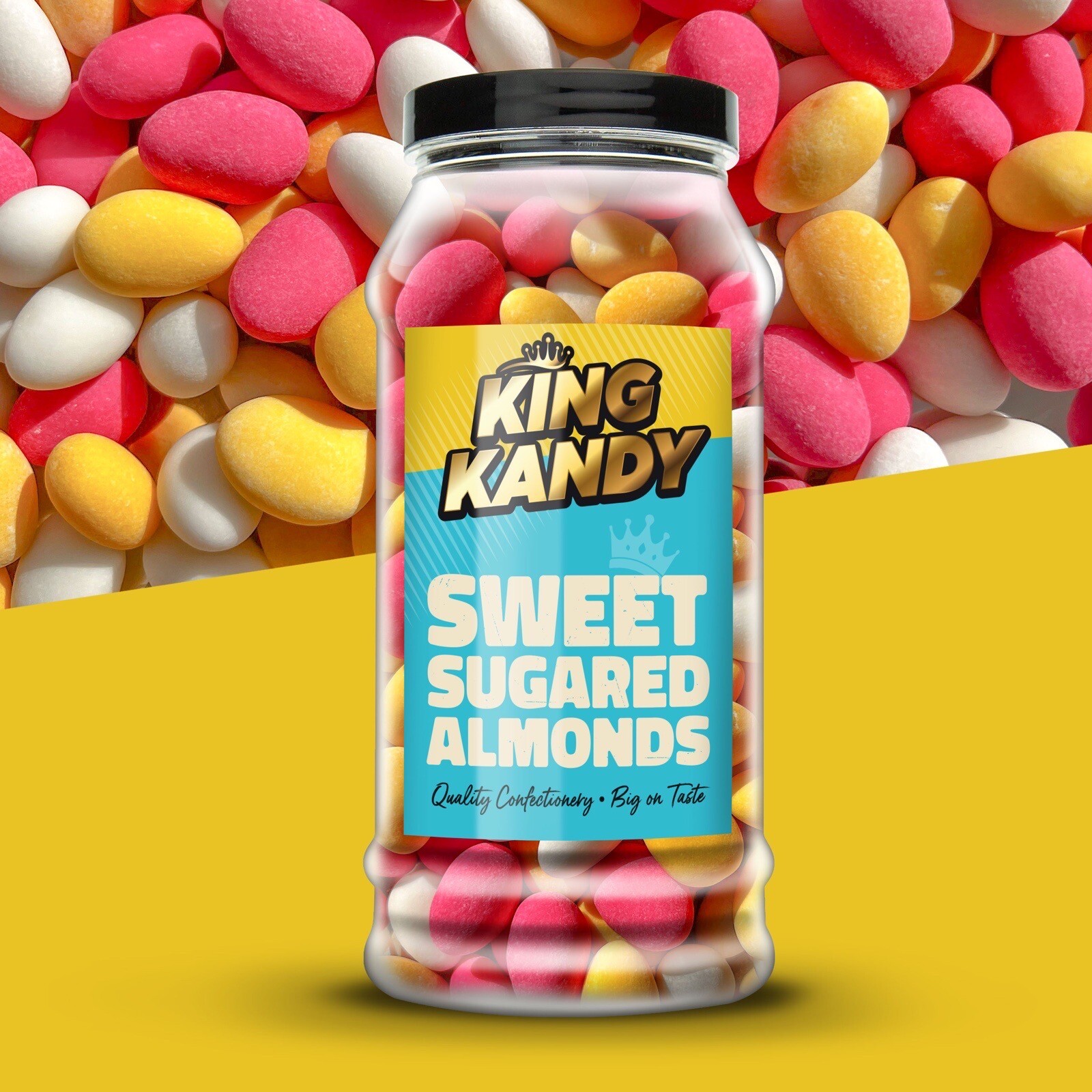 700g Sugared Almonds Retro Sweets Gift Jar FAST&FREE DELIVERY 🚚